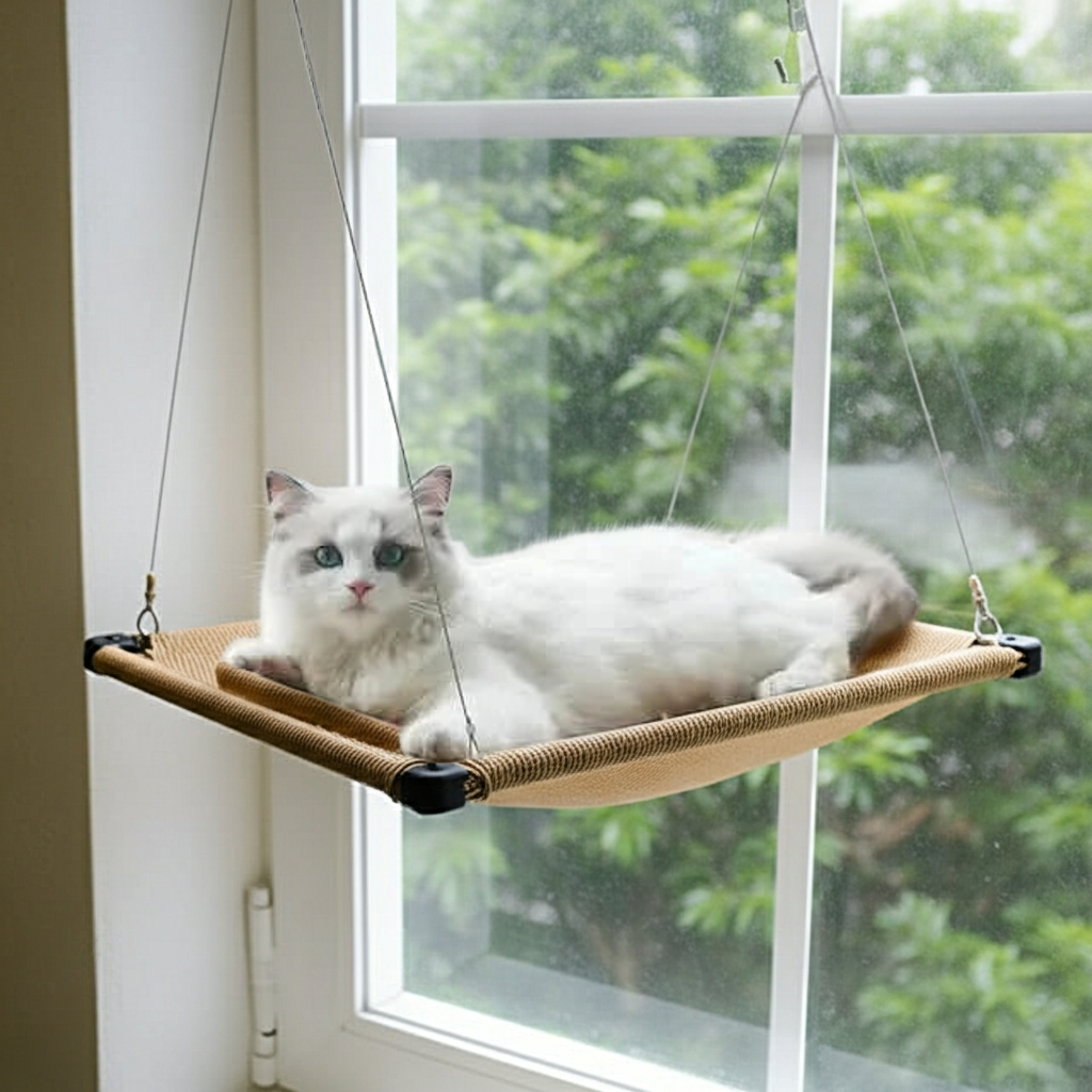 360¬∞ Cat Window Hammock: A Space-Saving Sunny Seat for Indoor Cats!