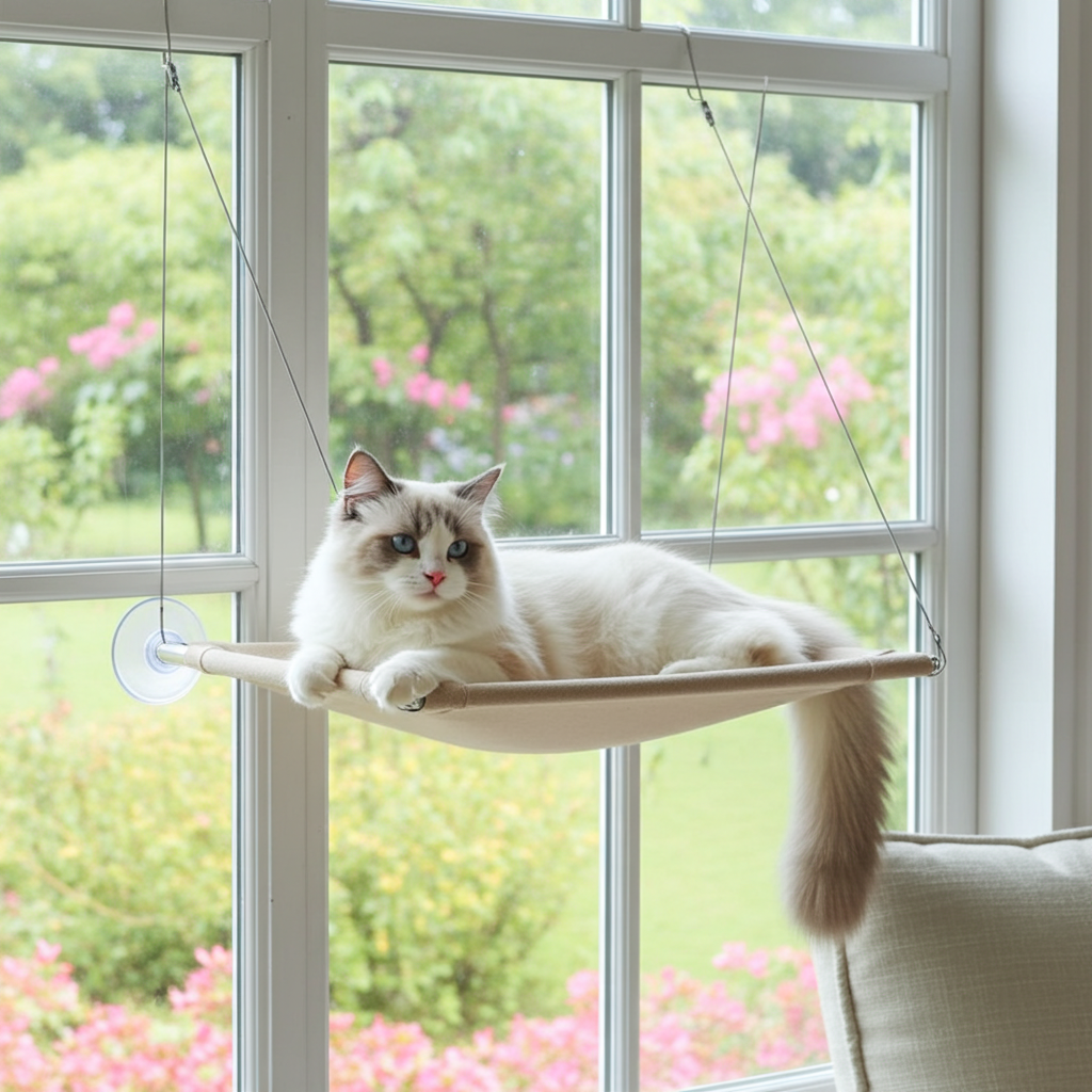 360¬∞ Cat Window Hammock: A Space-Saving Sunny Seat for Indoor Cats!