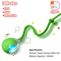 Interactive Automatic Rolling Ball Toy for Cats and Dogs, Rechargeable Smart Pet Toy with Faux Tail