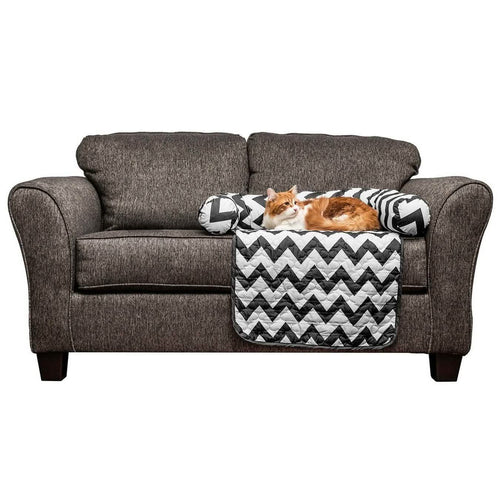 Chevron Reversible Quilted Pet Bed Chair Cover - Assorted Sizes