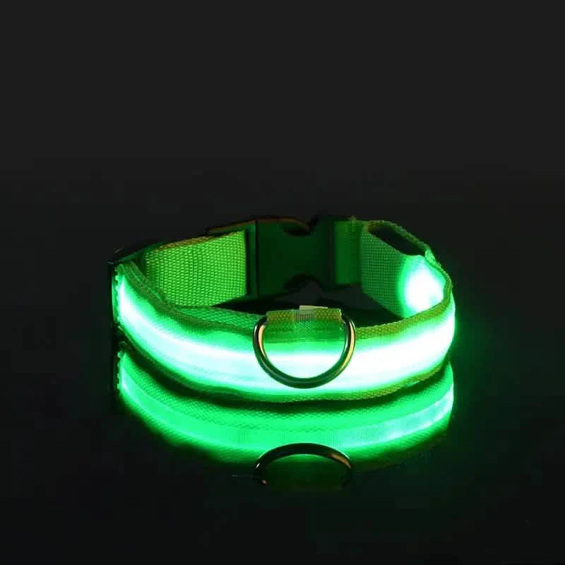 LED Dog Collars Light Adjustable Flashing Luminous Collar Night Anti-Lost
